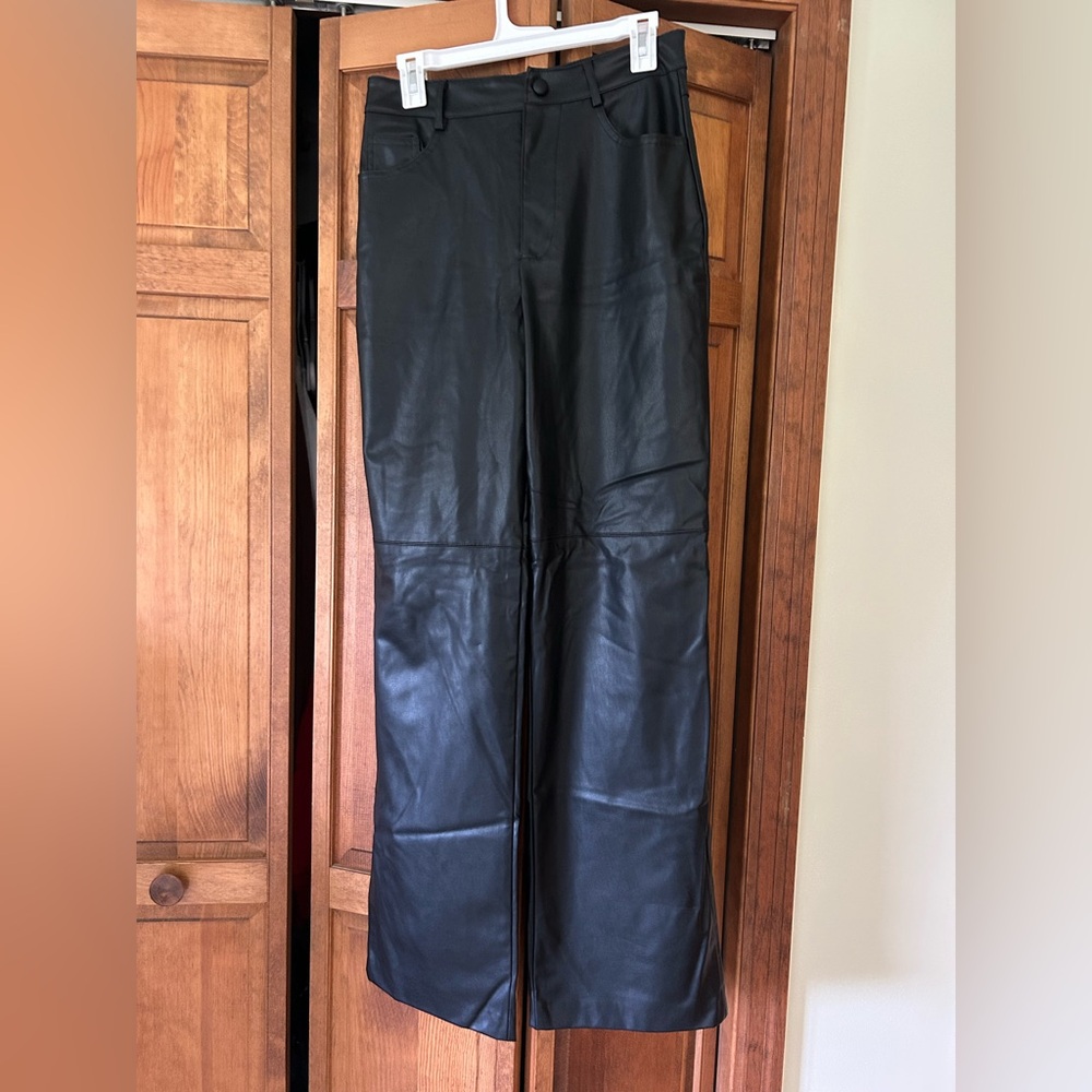 Zara Classic Black Leather Pants